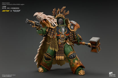 (Pre-Order) Warhammer The Horus Heresy Salamanders Vulkan, Primarch of the XVlllth Legion with Dawnbringer, The Furnace's Heart and Dragon's Breath Gauntlet
