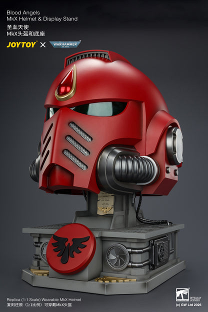 (Pre-Order) Warhammer 40k Blood Angels MkX Helmet & Display Stand