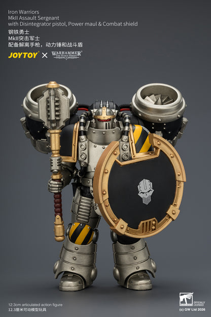 (Pre-Order) Warhammer The Horus Heresy Iron Warriors MkII Assault Sergeant with Disintegrator pistol, Power maul & Combat shield