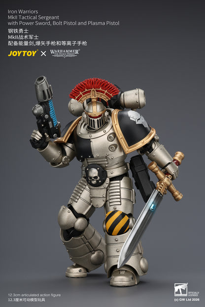 (Pre-Order) Warhammer The Horus Heresy Iron Warriors Mkll Tactical Sergeant with Power Sword, Bolt Pistol and Plasma Pistol