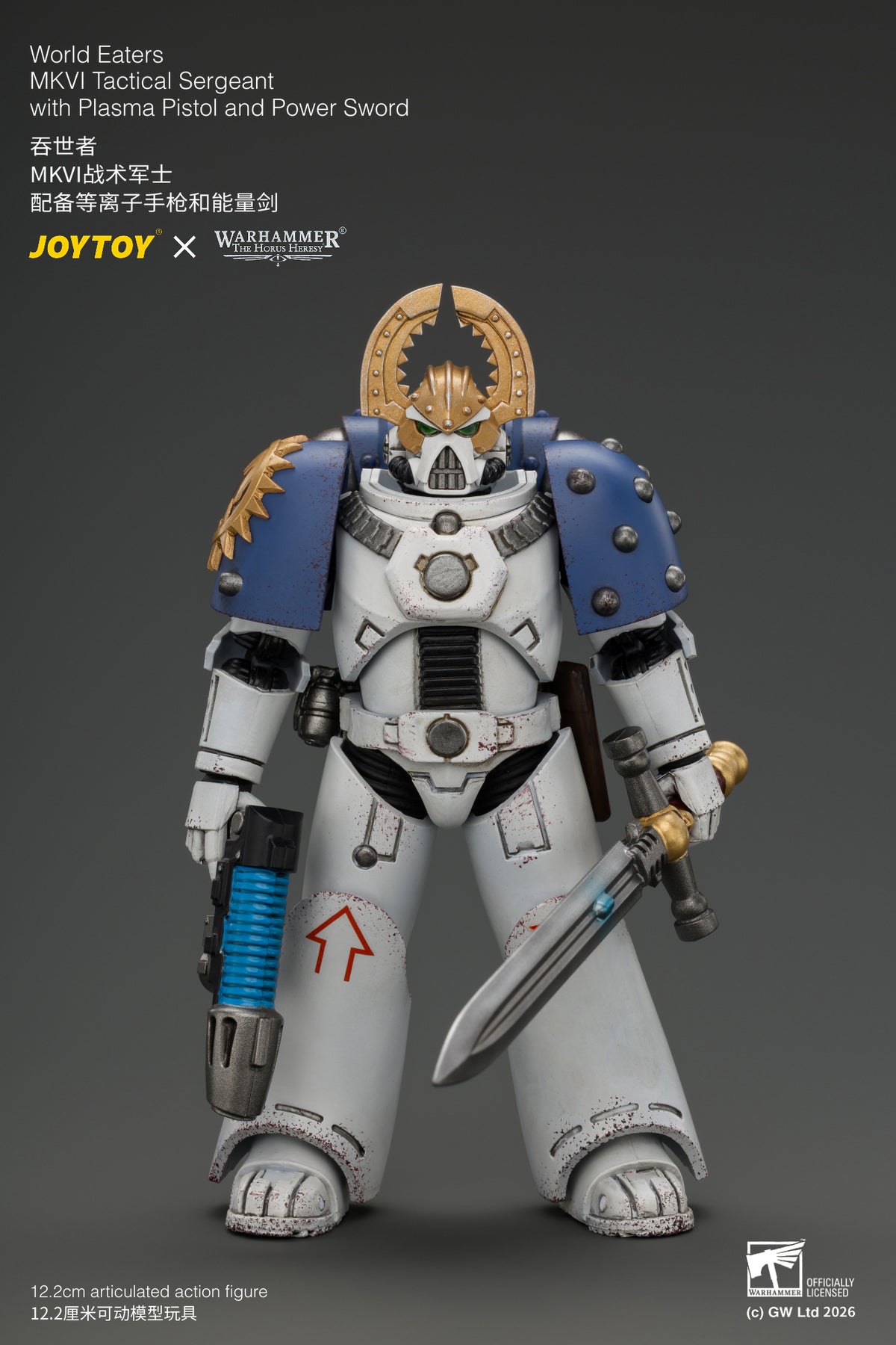 (Pre-Order) Warhammer The Horus Heresy World Eaters MKVI Tactical Sergeant with Plasma Pistol and Power Sword