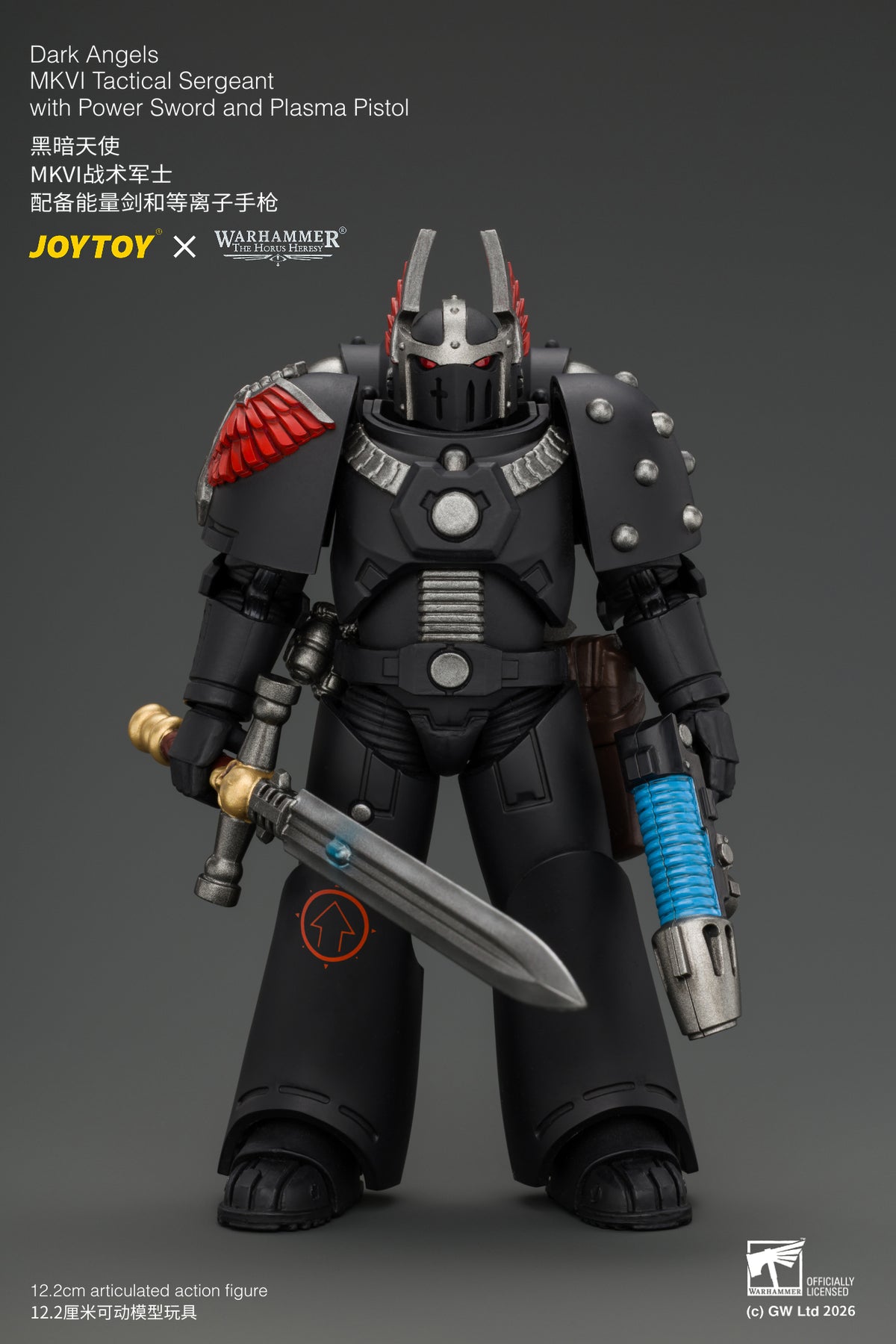 (Pre-Order) Warhammer The Horus Heresy Dark Angels MKVI Tactical Sergeant with Power Sword and Plasma Pistol