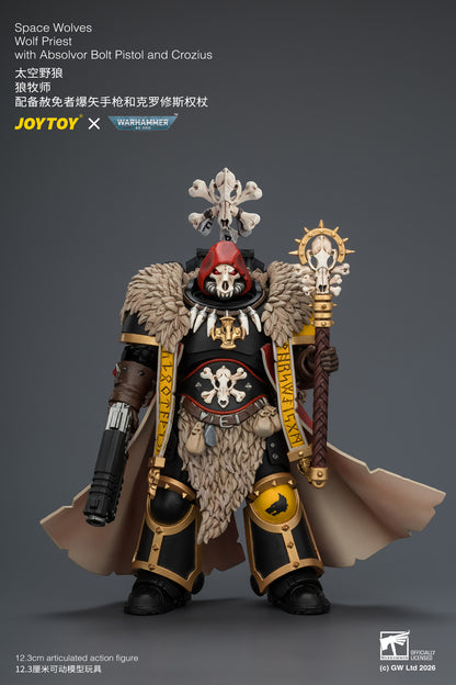 (Pre-Order) Warhammer 40k Space Wolves Wolf Priest with Absolvor Bolt Pistol and Crozius