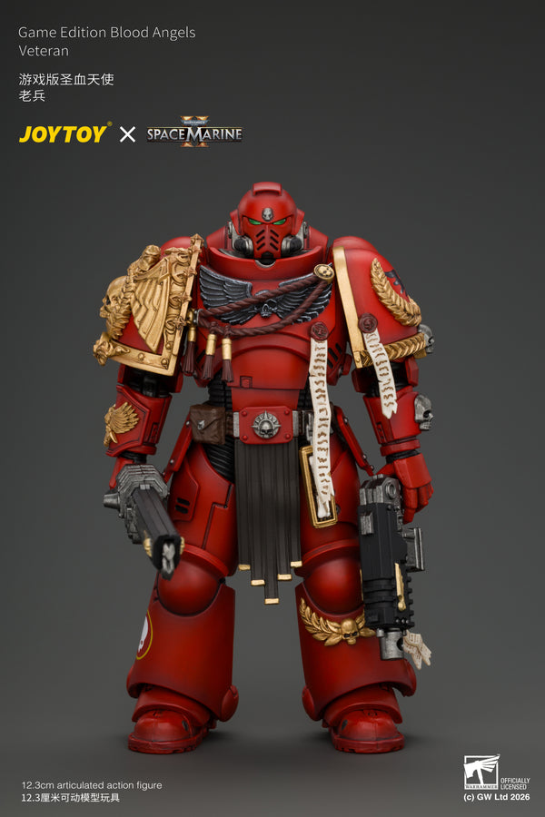 (Pre-Order) Warhammer 40k Game Edition Blood Angels Veteran with Bolt Rifle, Chainsword and Bolt Pistol and Plasma Pistol