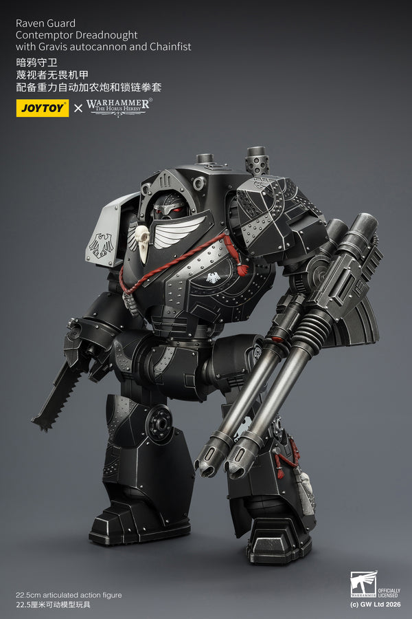 Warhammer The Horus Heresy Raven Guard Contemptor Dreadnought with Gravis autocannon and Chainfist