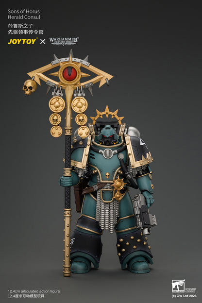 (Pre-Order) Warhammer The Horus Heresy Sons of Horus Herald Consul with Icon of Allegiance, Bolt Pistol and Power Weapon