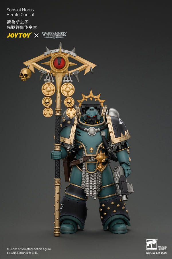 (Pre-Order) Warhammer The Horus Heresy Sons of Horus Herald Consul with Icon of Allegiance, Bolt Pistol and Power Weapon