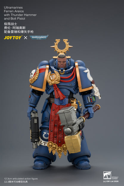 (Pre-Order) Warhammer 40k Ultramarines Ferren Areios with Thunder Hammer and Bolt Pistol