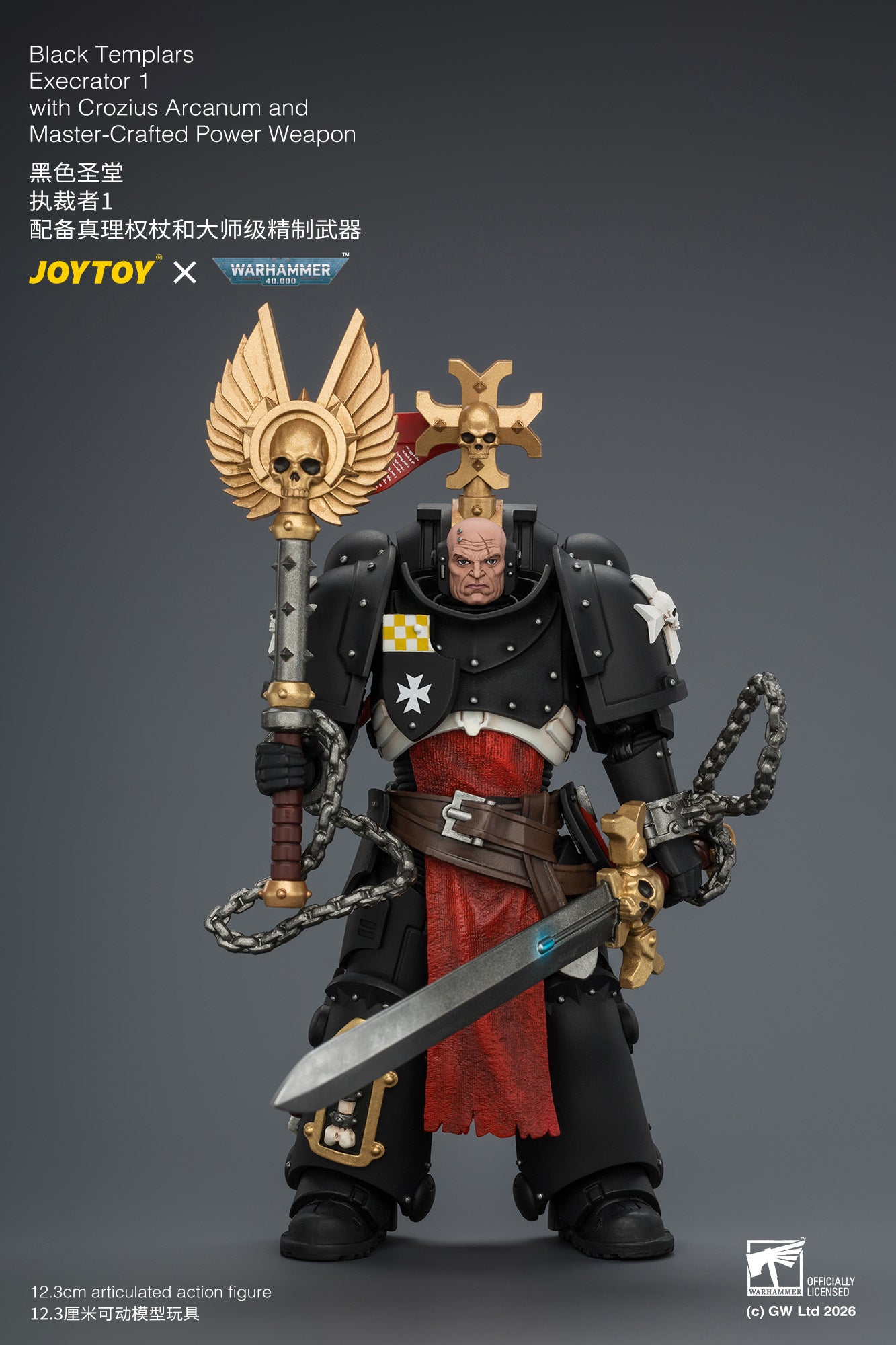 (Pre-Order) Warhammer 40k Black Templars Execrator 1 with Crozius Arcanum and Master-Crafted Power Weapon