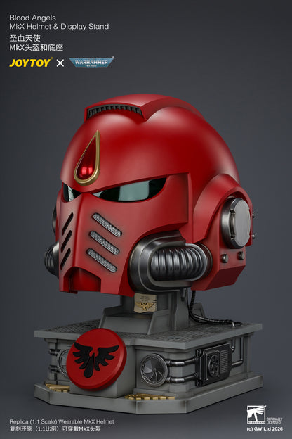 (Pre-Order) Warhammer 40k Blood Angels MkX Helmet & Display Stand