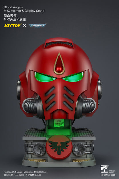 (Pre-Order) Warhammer 40k Blood Angels MkX Helmet & Display Stand