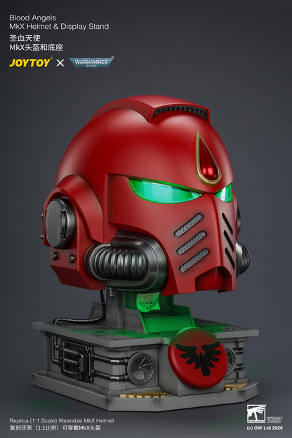 (Pre-Order) Warhammer 40k Blood Angels MkX Helmet & Display Stand