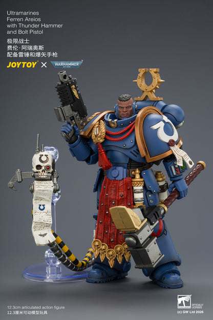 (Pre-Order) Warhammer 40k Ultramarines Ferren Areios with Thunder Hammer and Bolt Pistol