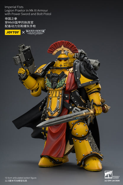 (Pre-Order) Warhammer The Horus Heresy Imperial Fists Legion Praetor in Mk III Armour with Power Sword and Bolt Pistol