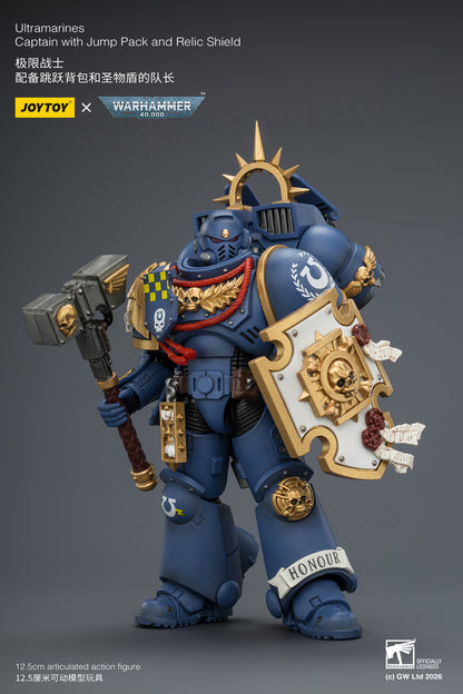 (Pre-Order) Warhammer 40k Ultramarines Captain with Jump Pack and Relic Shield