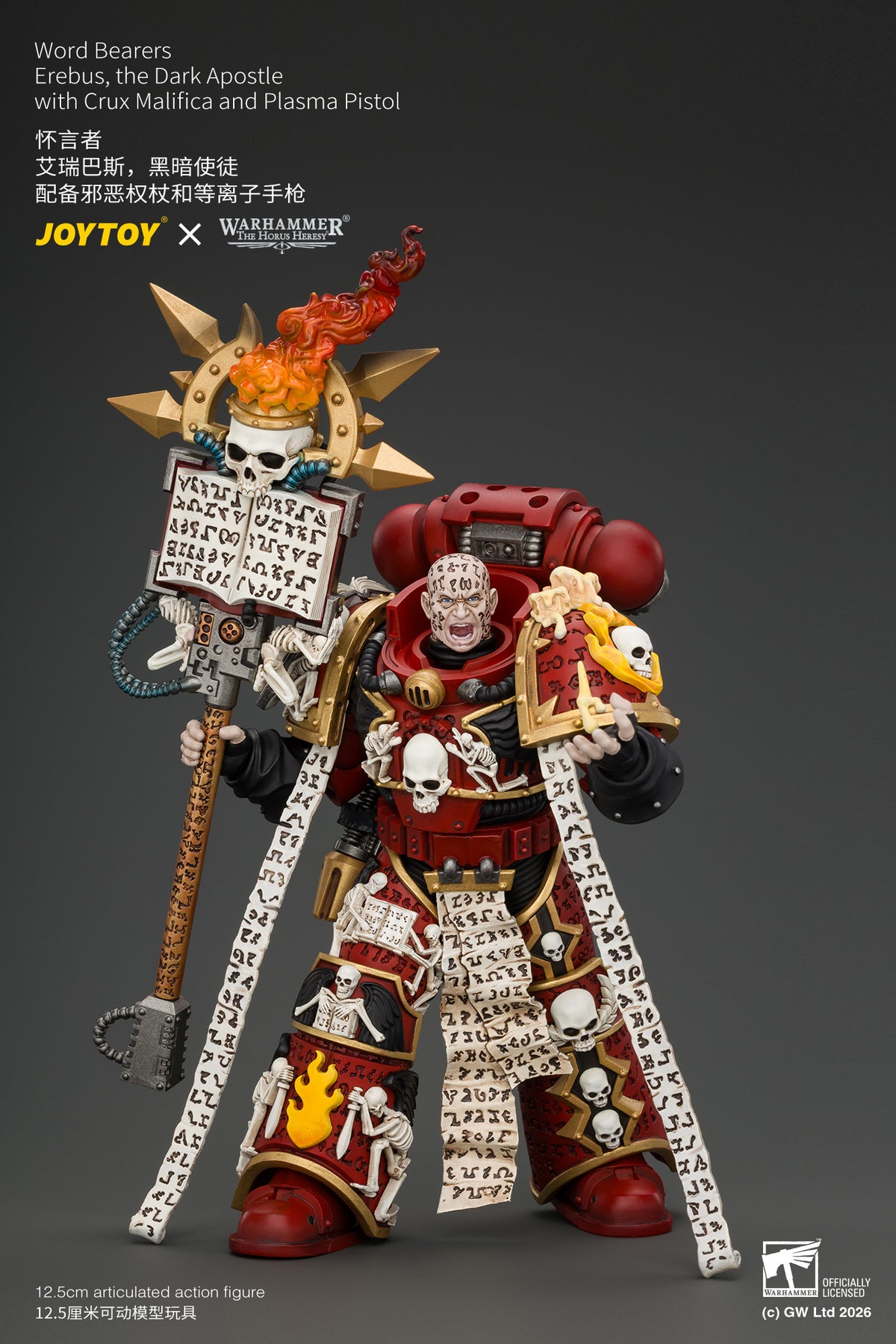 (Pre-Order) Warhammer The Horus Heresy Word Bearers Erebus, the Dark Apostle with Crux Malifica and Plasma Pistol