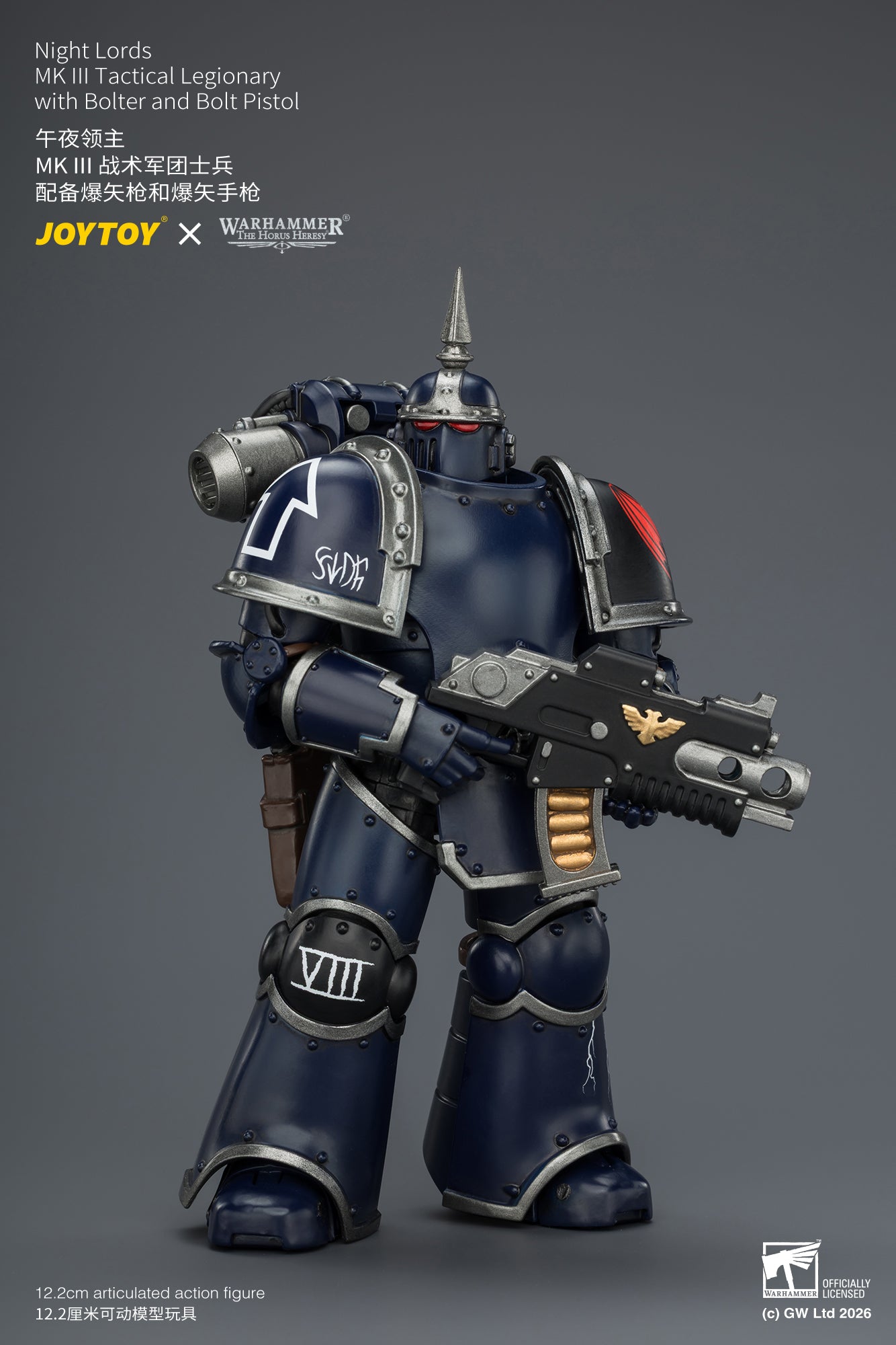 (Pre-Order) Warhammer The Horus Heresy Night Lords MK III Tactical Legionary with Bolter and Bolt Pistol