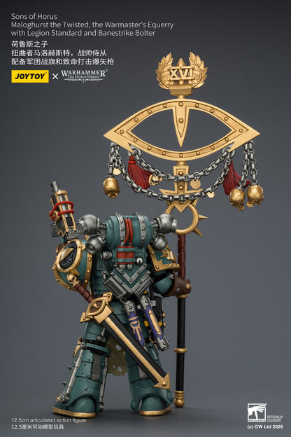 (Pre-Order) Warhammer The Horus Heresy Sons of Horus Maloghurst the Twisted, the Warmaster's Equerry with Legion Standard and Banestrike Bolter