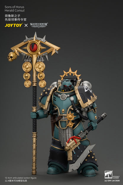 (Pre-Order) Warhammer The Horus Heresy Sons of Horus Herald Consul with Icon of Allegiance, Bolt Pistol and Power Weapon