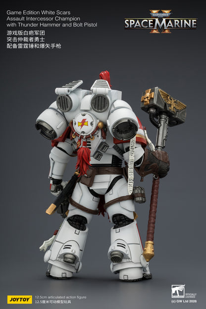 (Pre-Order) Warhammer 40k Game Edition White Scars Assault Intercessor Champion with Thunder Hammer and Bolt Pistol