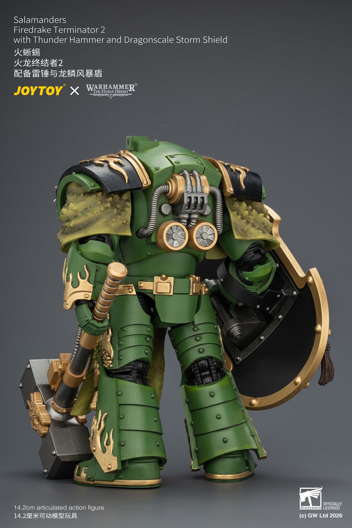 (Pre-Order) Warhammer The Horus Heresy Salamanders Firedrake Terminator 2 with Thunder Hammer and Dragonscale Storm Shield