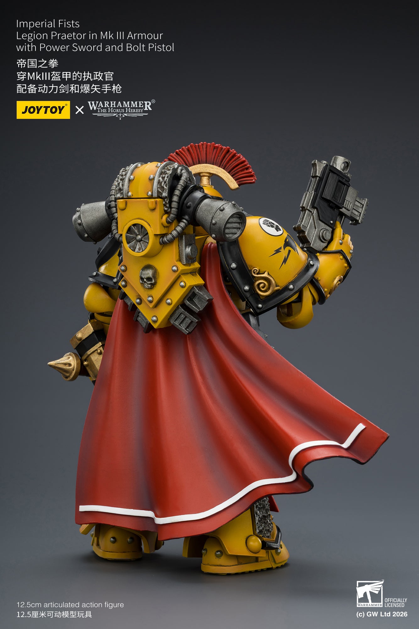 (Pre-Order) Warhammer The Horus Heresy Imperial Fists Legion Praetor in Mk III Armour with Power Sword and Bolt Pistol