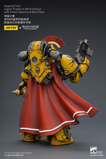 (Pre-Order) Warhammer The Horus Heresy Imperial Fists Legion Praetor in Mk III Armour with Power Sword and Bolt Pistol