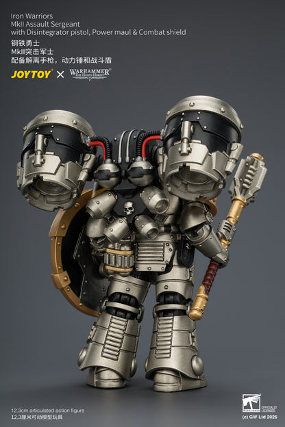 (Pre-Order) Warhammer The Horus Heresy Iron Warriors MkII Assault Sergeant with Disintegrator pistol, Power maul & Combat shield