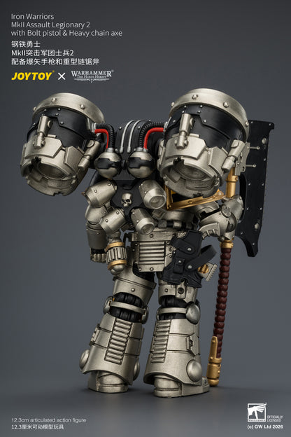 (Pre-Order) Warhammer The Horus Heresy Iron Warriors MkII Assault Legionary 2 with Bolt pistol & Heavy chain axe