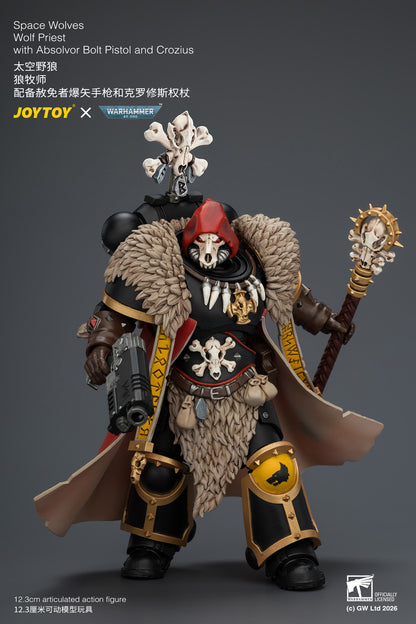 (Pre-Order) Warhammer 40k Space Wolves Wolf Priest with Absolvor Bolt Pistol and Crozius
