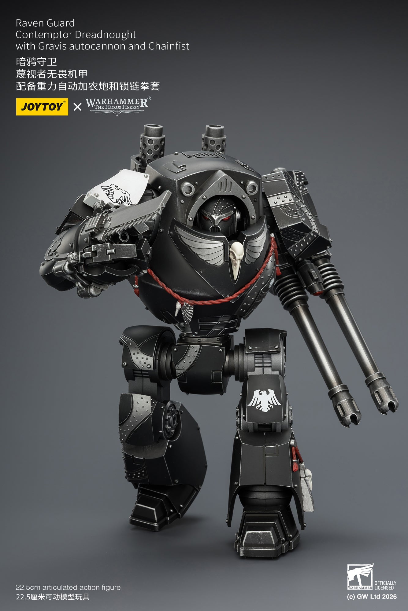 (Pre-Order) Warhammer The Horus Heresy Raven Guard Contemptor Dreadnought with Gravis autocannon and Chainfist