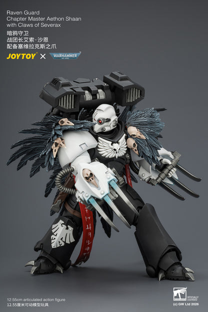 (Pre-Order) Warhammer 40k Raven Guard Chapter Master Aethon Shaan with Claws of Severax and Heavy Bolt Pistol
