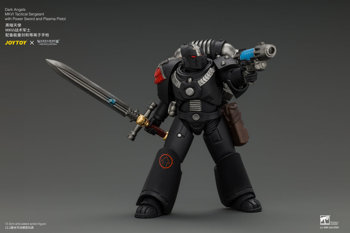 (Pre-Order) Warhammer The Horus Heresy Dark Angels MKVI Tactical Sergeant with Power Sword and Plasma Pistol