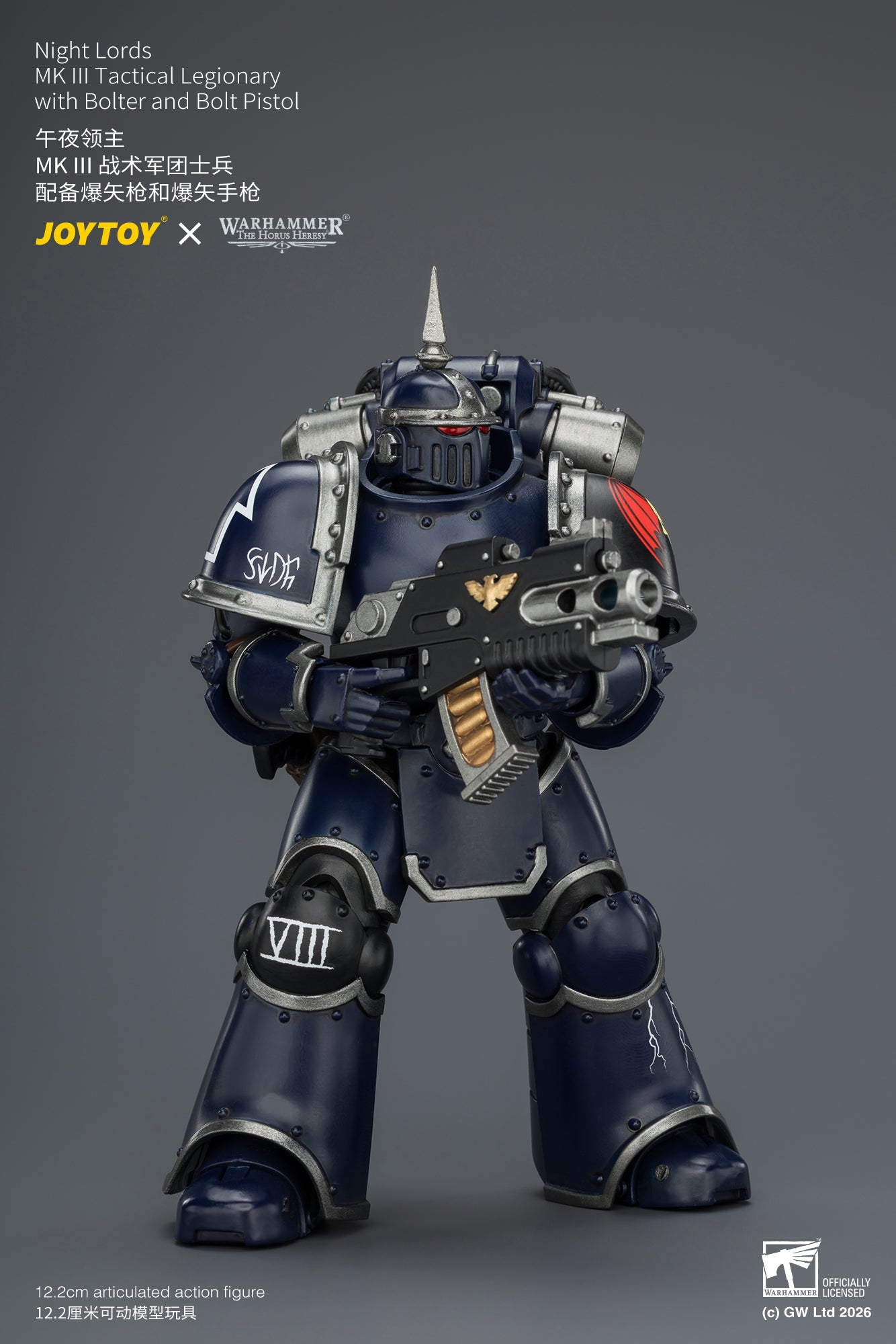 (Pre-Order) Warhammer The Horus Heresy Night Lords MK III Tactical Legionary with Bolter and Bolt Pistol