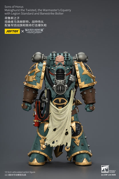 (Pre-Order) Warhammer The Horus Heresy Sons of Horus Maloghurst the Twisted, the Warmaster's Equerry with Legion Standard and Banestrike Bolter