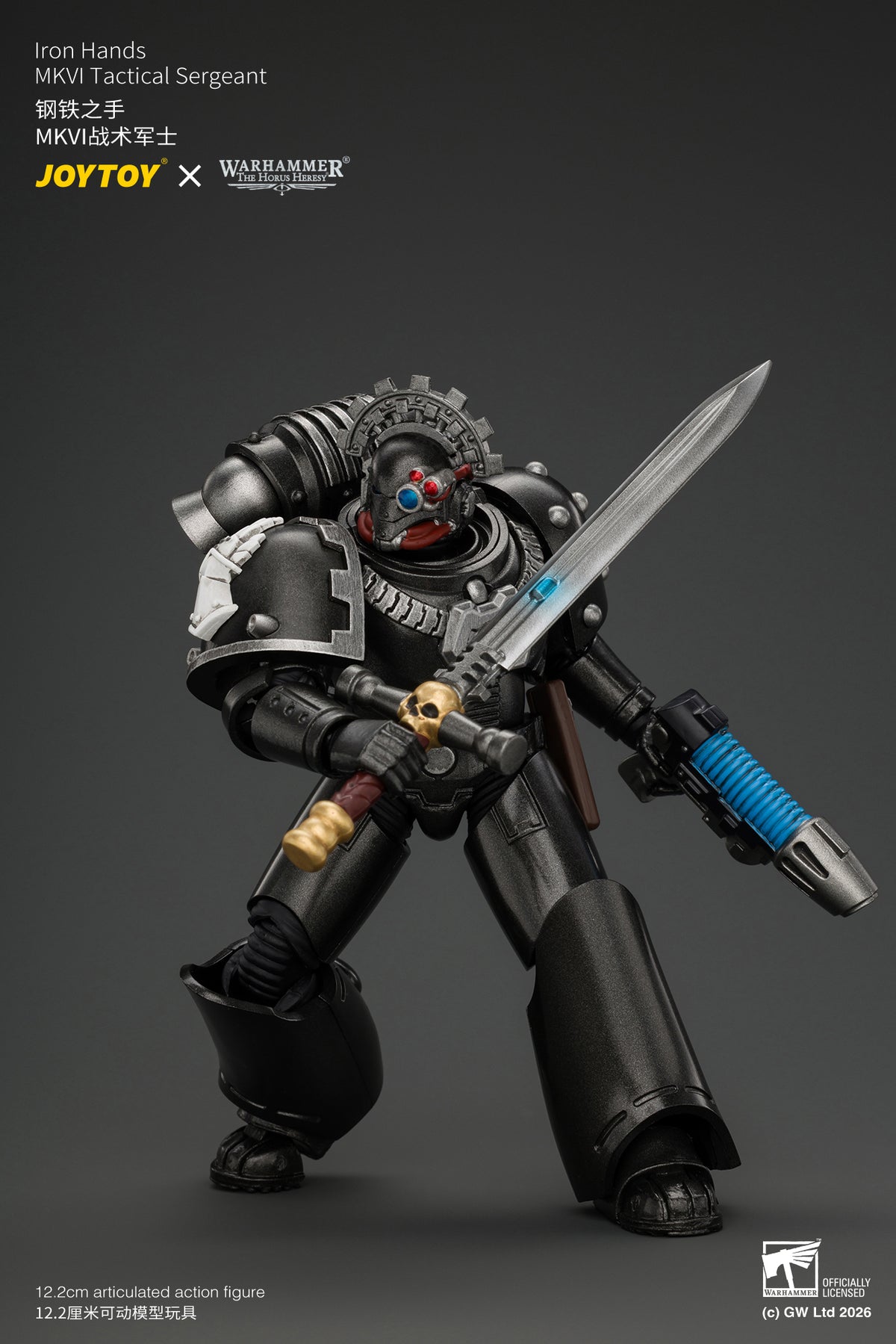 (Pre-Order) Warhammer The Horus Heresy Iron Hands MkVI Tactical Sergeant with Bolter, Plasma Pistol & Power sword