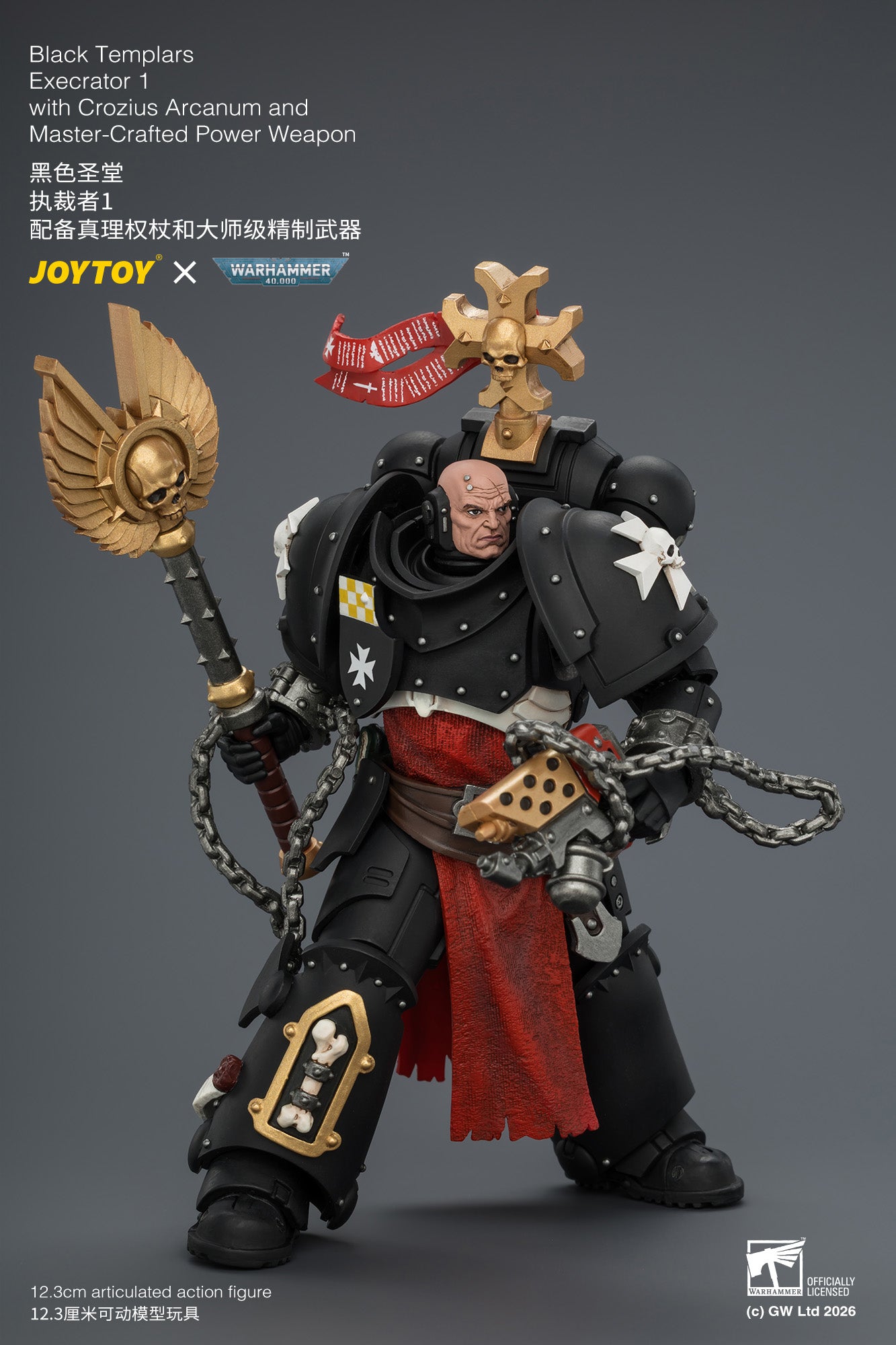 (Pre-Order) Warhammer 40k Black Templars Execrator 1 with Crozius Arcanum and Master-Crafted Power Weapon