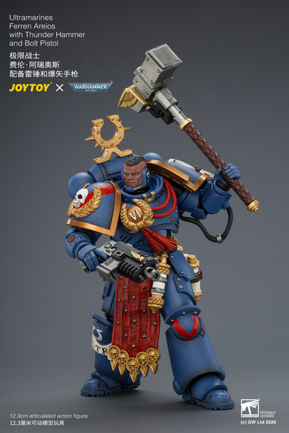 (Pre-Order) Warhammer 40k Ultramarines Ferren Areios with Thunder Hammer and Bolt Pistol