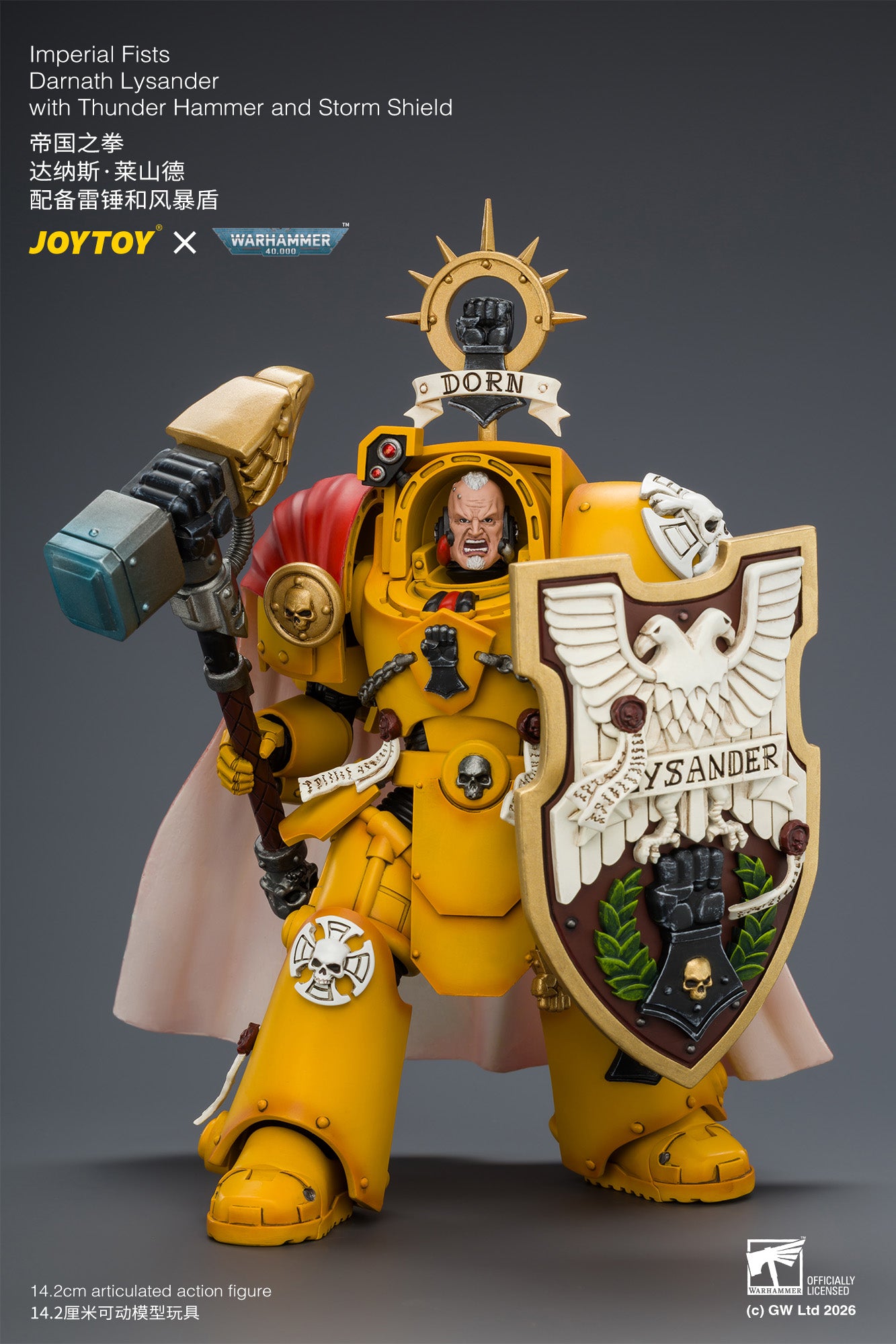 (Pre-Order) Warhammer 40k Imperial Fists Darnath Lysander with Thunder Hammer and Storm Shield