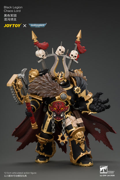 (Pre-Order) Warhammer The Horus Heresy Black Legion Chaos Lord with Power Fist, Plasma Pistol and Astartes Chainblade