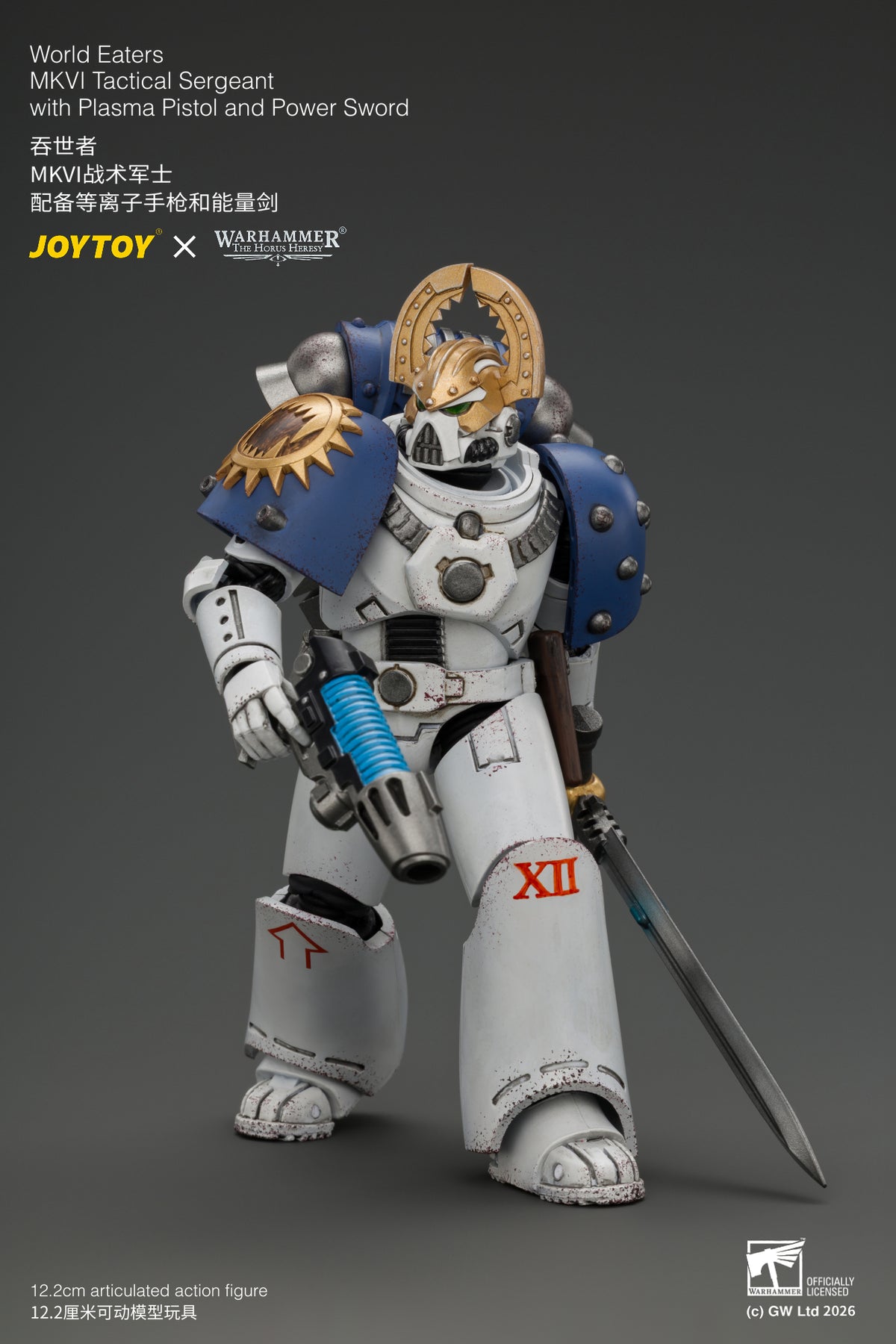 (Pre-Order) Warhammer The Horus Heresy World Eaters MKVI Tactical Sergeant with Plasma Pistol and Power Sword