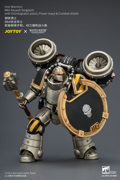(Pre-Order) Warhammer The Horus Heresy Iron Warriors MkII Assault Sergeant with Disintegrator pistol, Power maul & Combat shield