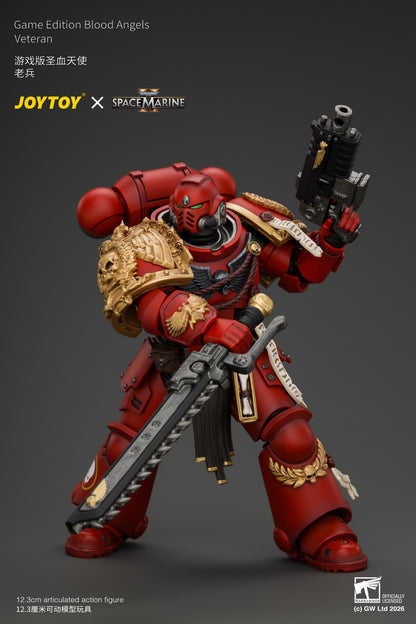 (Pre-Order) Warhammer 40k Game Edition Blood Angels Veteran with Bolt Rifle, Chainsword and Bolt Pistol and Plasma Pistol