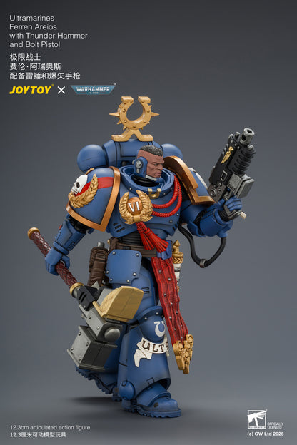(Pre-Order) Warhammer 40k Ultramarines Ferren Areios with Thunder Hammer and Bolt Pistol