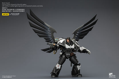 (Pre-Order) Warhammer The Horus Heresy Raven Guard Corvus Corax, Primarch of the XIX Legion with artificer-crafted lightning talons, archaeotech pistols, and whip