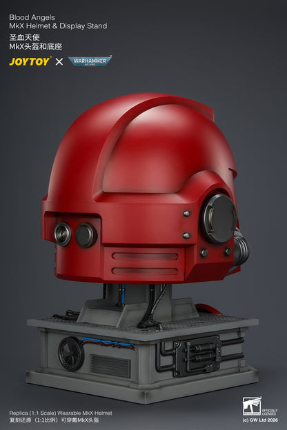 (Pre-Order) Warhammer 40k Blood Angels MkX Helmet & Display Stand