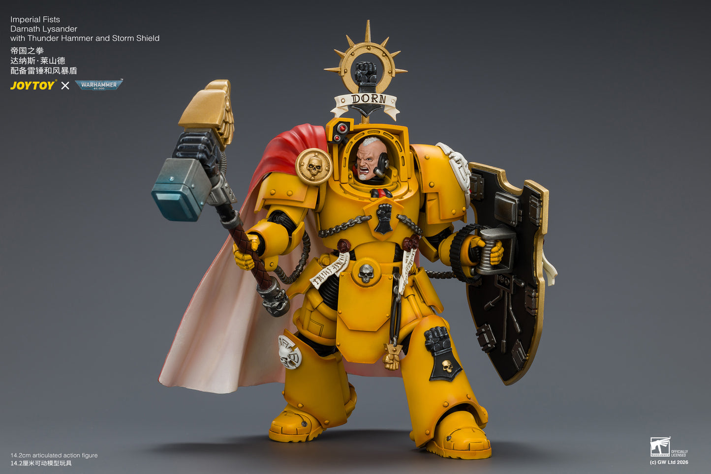 (Pre-Order) Warhammer 40k Imperial Fists Darnath Lysander with Thunder Hammer and Storm Shield