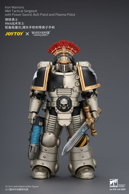 (Pre-Order) Warhammer The Horus Heresy Iron Warriors Mkll Tactical Sergeant with Power Sword, Bolt Pistol and Plasma Pistol