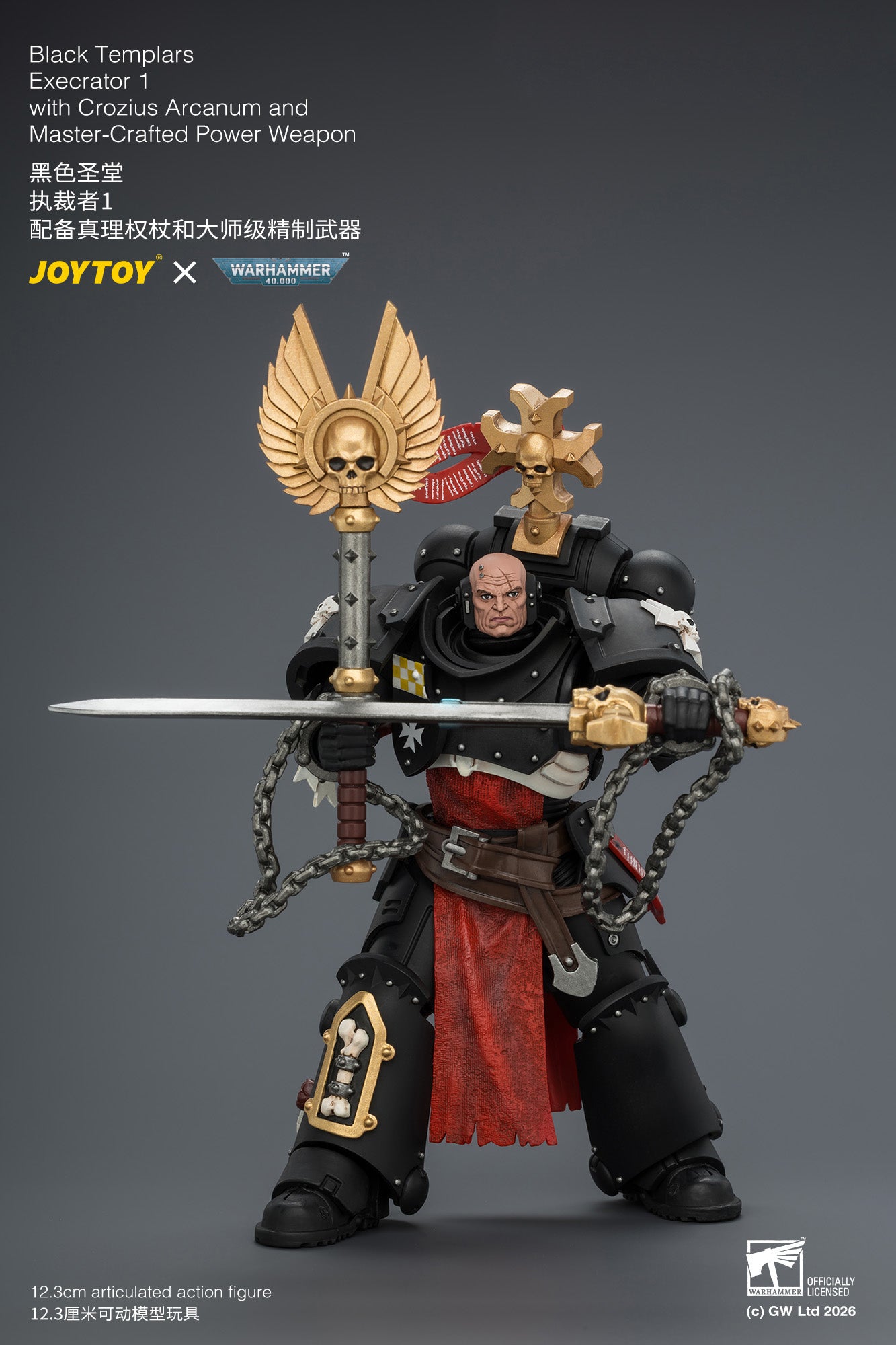 (Pre-Order) Warhammer 40k Black Templars Execrator 1 with Crozius Arcanum and Master-Crafted Power Weapon
