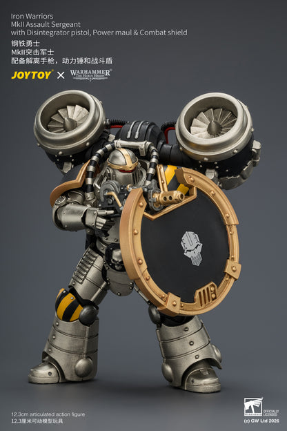 (Pre-Order) Warhammer The Horus Heresy Iron Warriors MkII Assault Sergeant with Disintegrator pistol, Power maul & Combat shield
